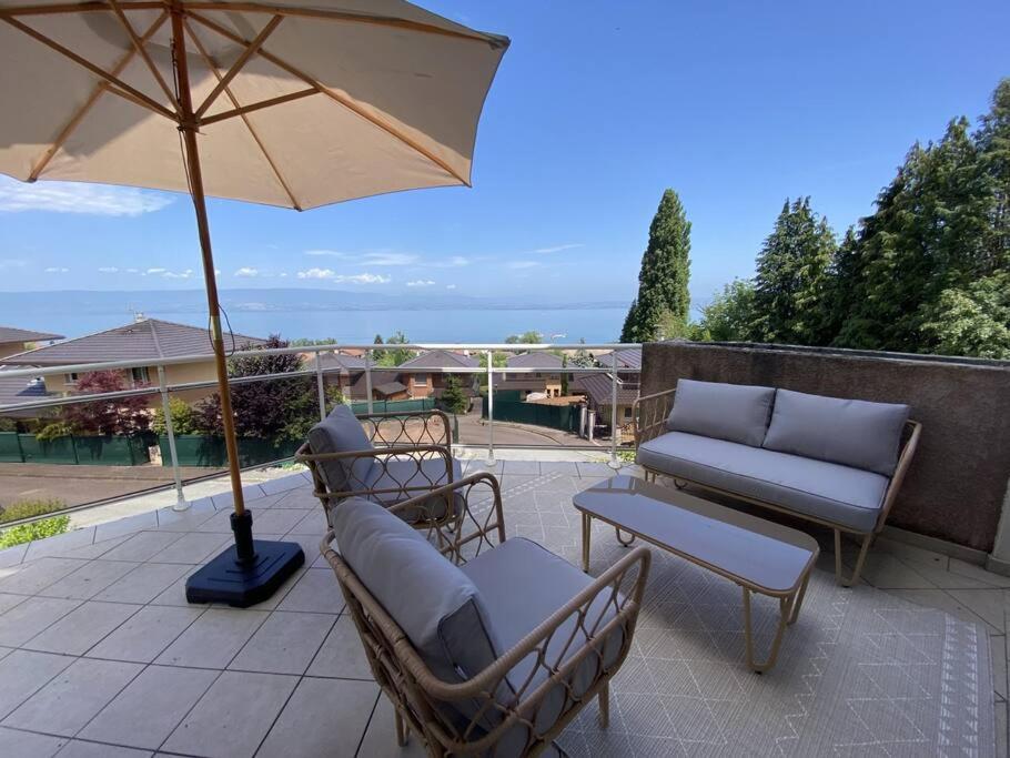 Magnifique Appart Renove Evian Duplex Vue Lac 8 Pers Exteriör bild