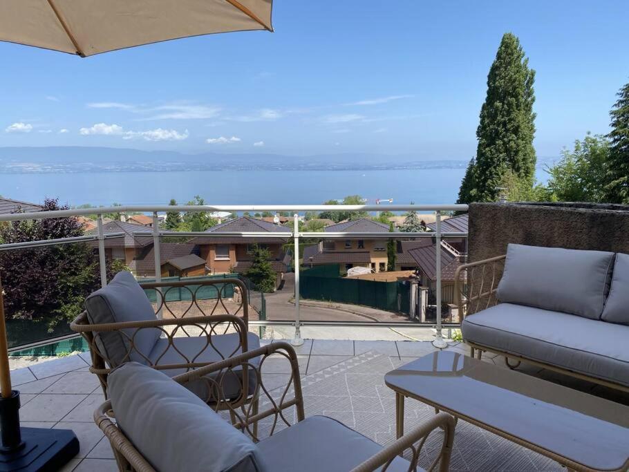 Magnifique Appart Renove Evian Duplex Vue Lac 8 Pers Exteriör bild